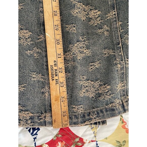 Jeanology Collection Denim Long Sleeve Jacket coat Closure Size 8 long trench - Picture 16 of 16